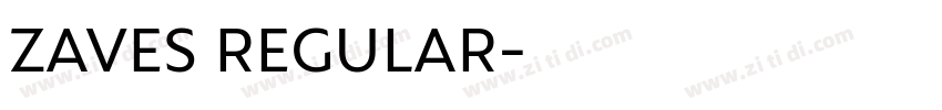 ZAVES REGULAR字体转换